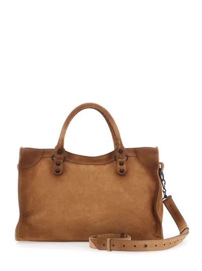 Balenciaga Women Medium Le City Handbag In Brown