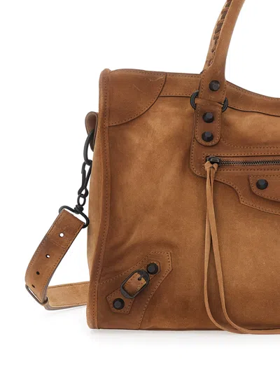 Balenciaga Women Medium Le City Handbag In Brown