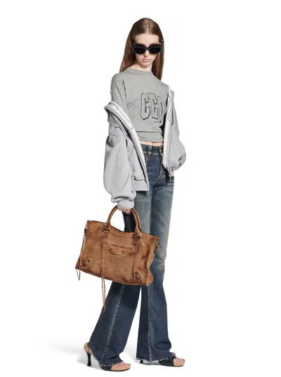 Balenciaga Women Medium Le City Handbag In Brown