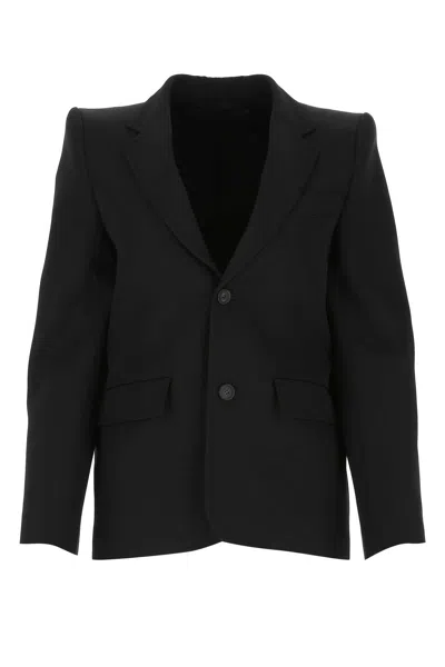 Balenciaga Women Black Light Wool Blazer In Black