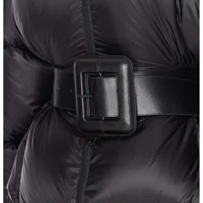 Balenciaga Women Hourglass Belted Short Down Jacket In Black