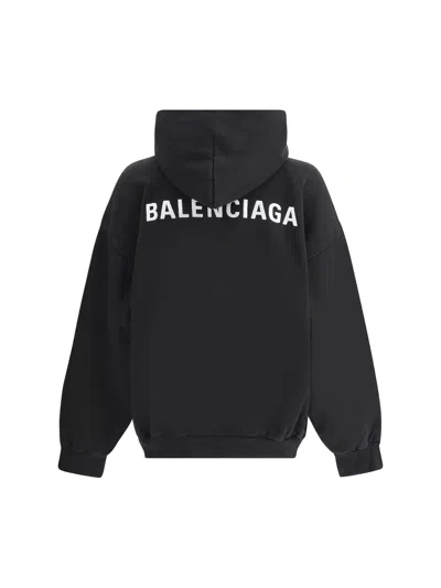 Balenciaga Women Logoed Hoodie In Black