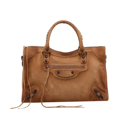 Balenciaga Women Medium Le City Handbag In Brown