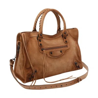 Balenciaga Women Medium Le City Handbag In Brown