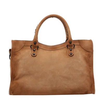 Balenciaga Women Medium Le City Handbag In Brown