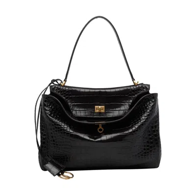 Balenciaga Women Medium Rodeo Handbag In Black