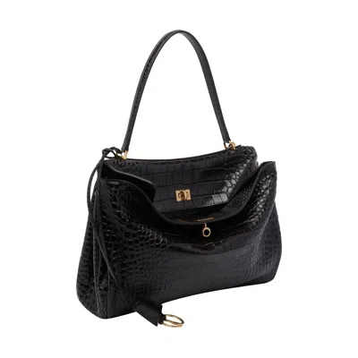 Balenciaga Women Medium Rodeo Handbag In Black