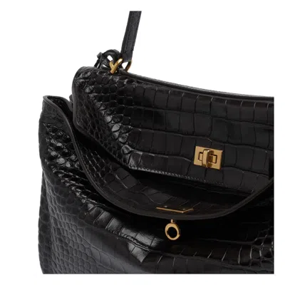 Balenciaga Women Medium Rodeo Handbag In Black