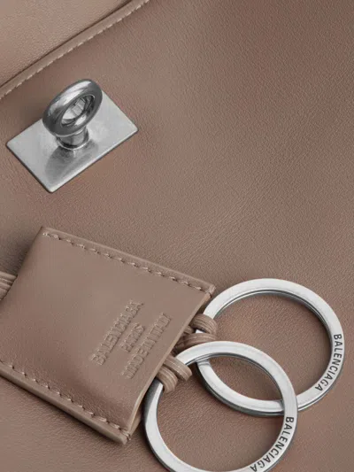 Balenciaga Women Rodeo Medium Leather Crossbody Bag In Brown