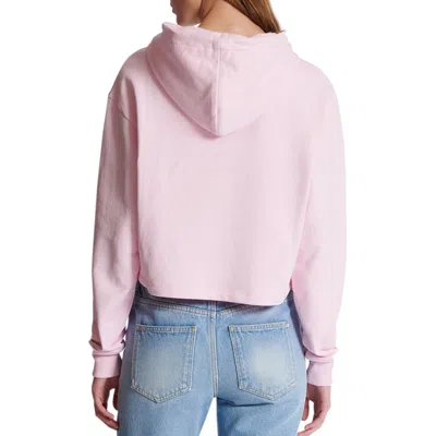 Balmain Flocked Paris Sweatshirt Women In Pink