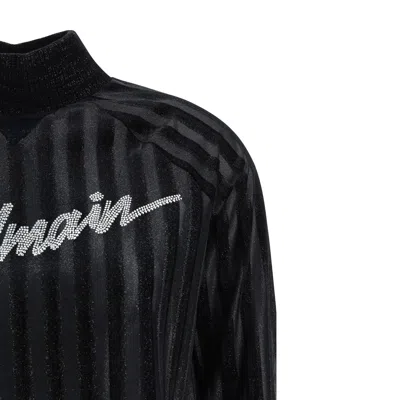 Balmain High-neck Logo Sweater Women In Black