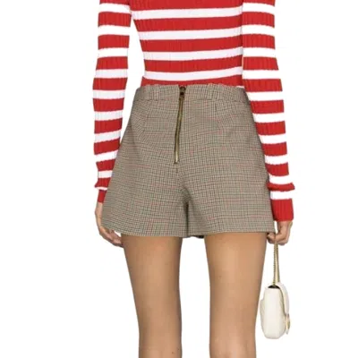 Balmain Beige Polyester Short And Mini Shorts In Brown