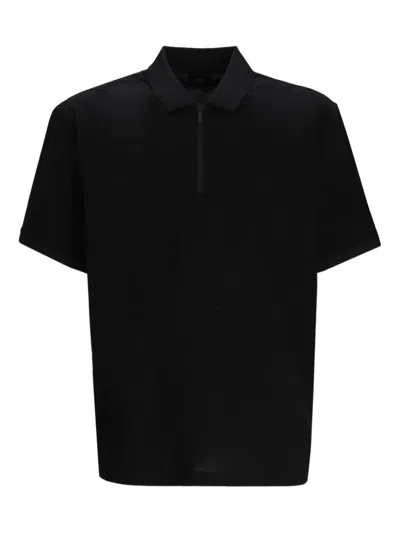 Armani Exchange Poloshirt Mit Kurzem Reissverschluss In Black