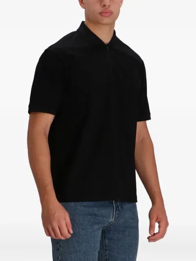 Armani Exchange Poloshirt Mit Kurzem Reissverschluss In Black