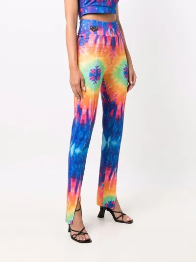 Philipp Plein Leggings Mit Batikmuster In Blue