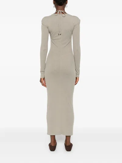 Nanushka Gerafftes Maxikleid In Gray
