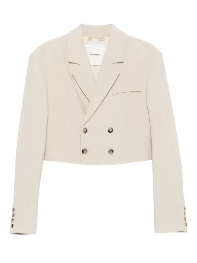 Nanushka Doppelreihiges Sakko In Brown