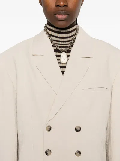 Nanushka Doppelreihiges Sakko In Brown