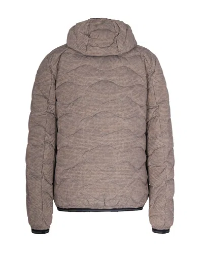 Blauer Textured Padded Jacket With Hood In Brown