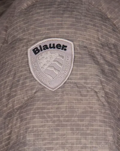 Blauer Textured Padded Jacket With Hood In Brown