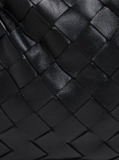 Bottega Veneta Women Mini Jodie Leather Handbag With Intrecciato Motif In Black