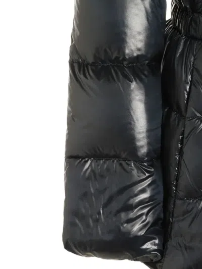 Herno Hooded Long Sleeve Quilted Down Jacket In Blue