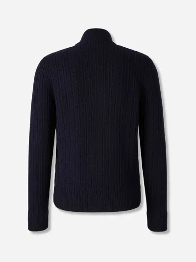 Gran Sasso Ribbed-detail Cardigan In Gray