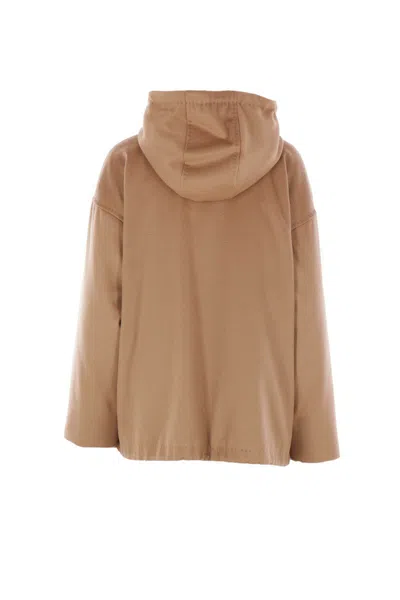 Max Mara Studio Coats In Brown
