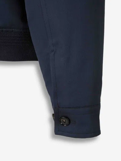 Bottega Veneta Silk And Cotton Twill Bomber Jacket In Black