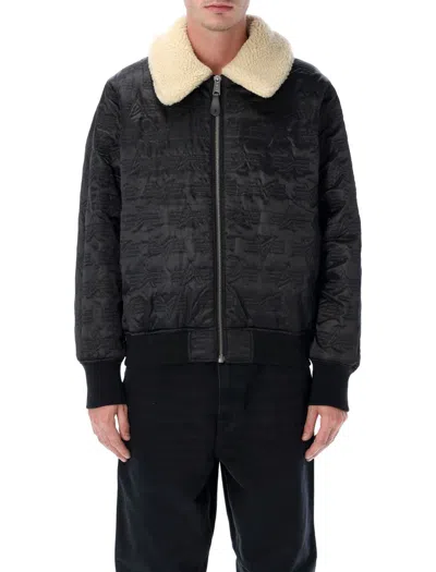 Alpha Industries Classic B-15 Flight Jacket With Structured Silhouette In Black