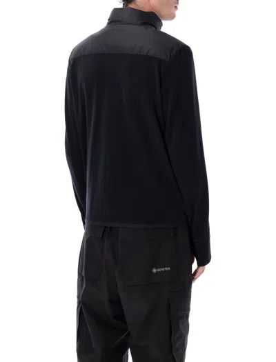 Moncler Padded Sweatshirt With High Collar And Long Sleeves In Black