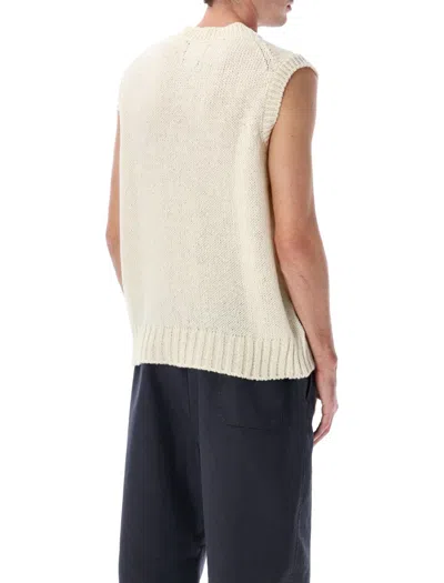 Howlin' Sleeveless V-neck Knit Vest In Neutral