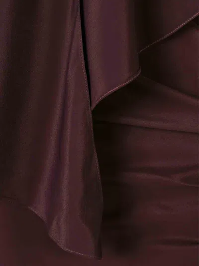Mugler Dress By In Burgundy