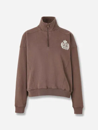 Sporty And Rich Sporty & Rich Hooded Sweatshirt In Brown