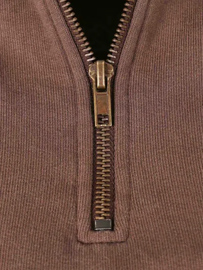 Sporty And Rich Sporty & Rich Hooded Sweatshirt In Brown