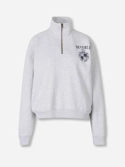 Sporty And Rich Sporty & Rich Hooded Sweatshirt In Gray