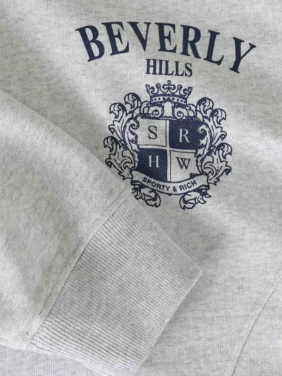 Sporty And Rich Sporty & Rich Hooded Sweatshirt In Gray