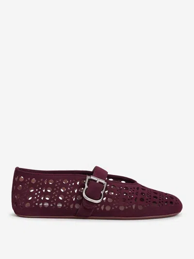 Alaïa Flat Vienne Ballet Flats In Red