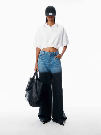 Alexander Wang Cropped Polo In White