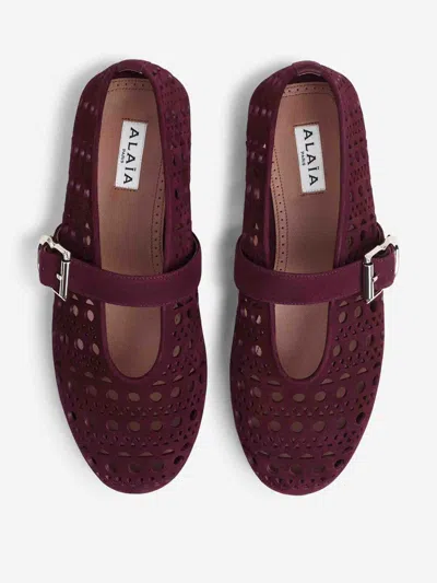 Alaïa Flat Vienne Ballet Flats In Red