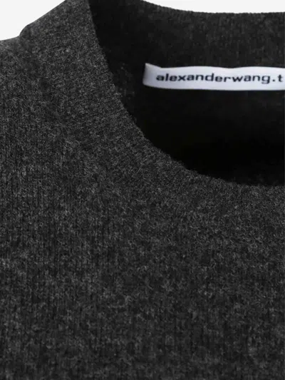 Alexander Wang Round Neck Short-sleeve T-shirt In Black