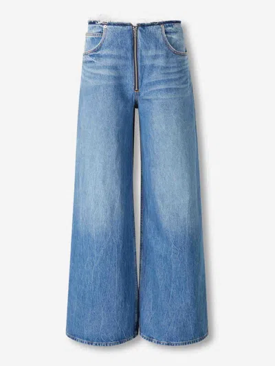Alexander Wang Wide Leg Jeans In Blue