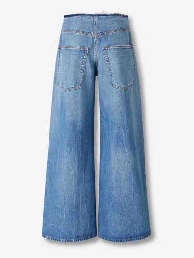 Alexander Wang Wide Leg Jeans In Blue