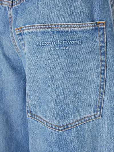 Alexander Wang Wide Leg Jeans In Blue