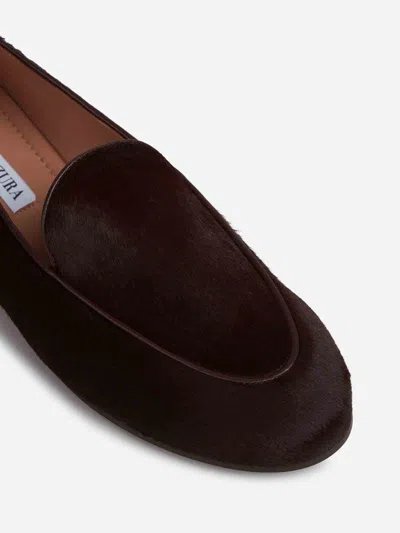 Aquazzura Flat Hair Shoes In Brown