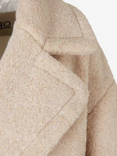 Herno Double Breasted Coat In Neutral