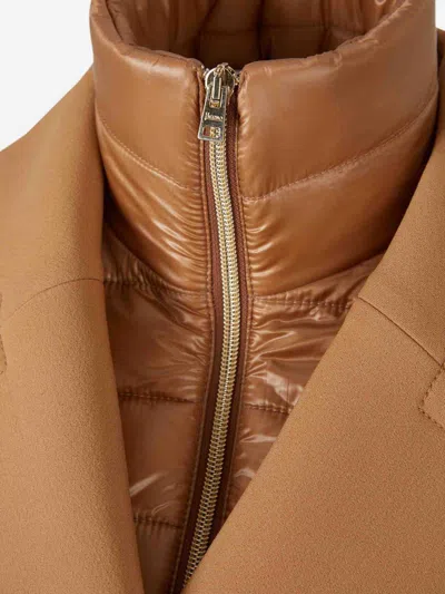 Herno Long Coat By In Brown