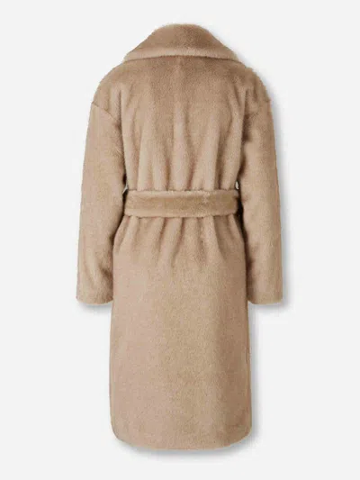 Herno Long Fur Coat In Brown