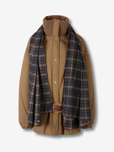 Marbell Long Puffer Belt In Brown