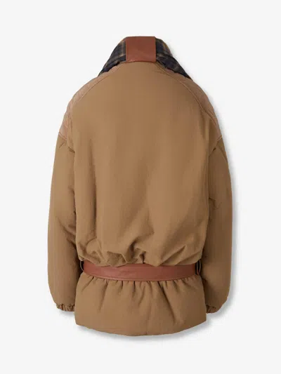 Marbell Long Puffer Belt In Brown